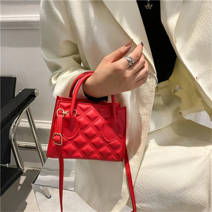 Fashion Shoulder Crossbody Bag for Women Solid Colour Pu Leather Simple Female Daily Bag Casual Handbag Purse Clutches