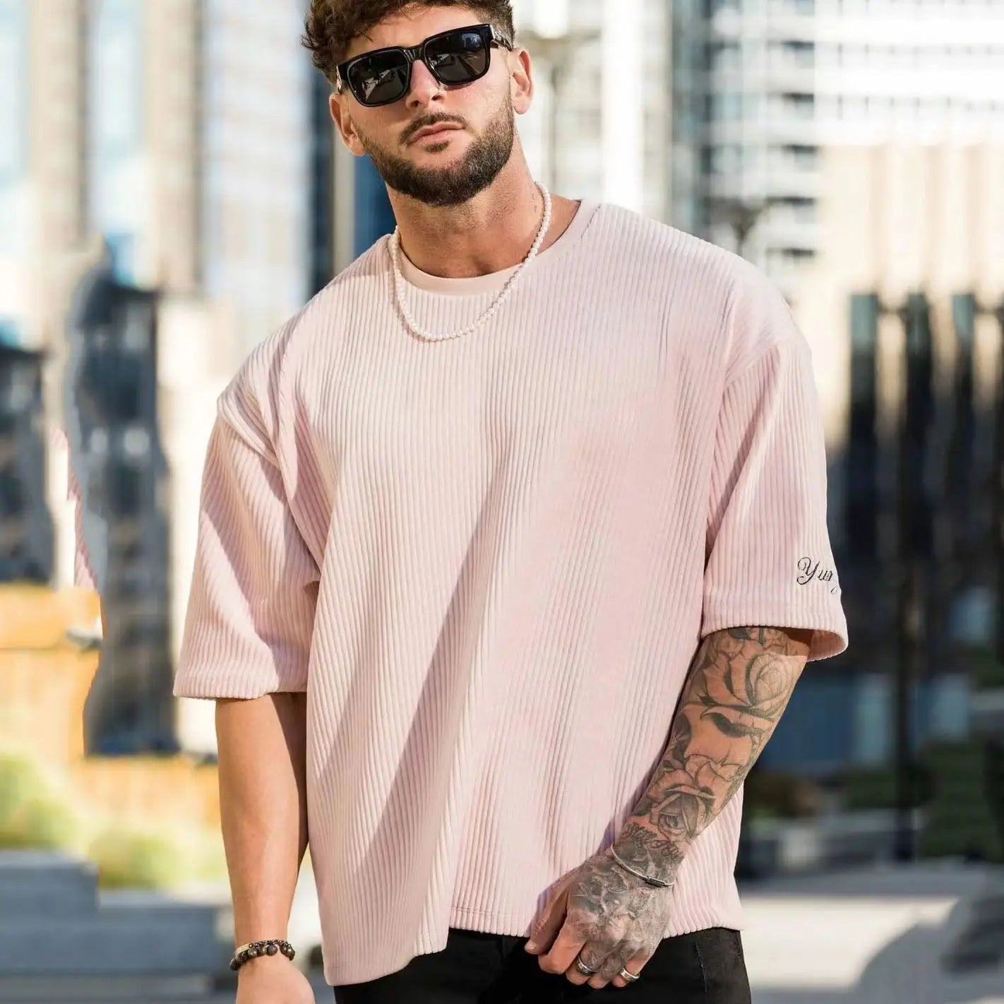 Short Sleeve Man Streetwear T-Shirts Fashion Casual Loose Pullovers Simplicity Handsome round Neck Spring Summer Men'S Clothing