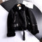 2022 Winter Women Thick Warm Suede Lamb Jacket Short Motorcycle Brown Coats Faux Shearling Sheepskin Leather Jackets Outwear