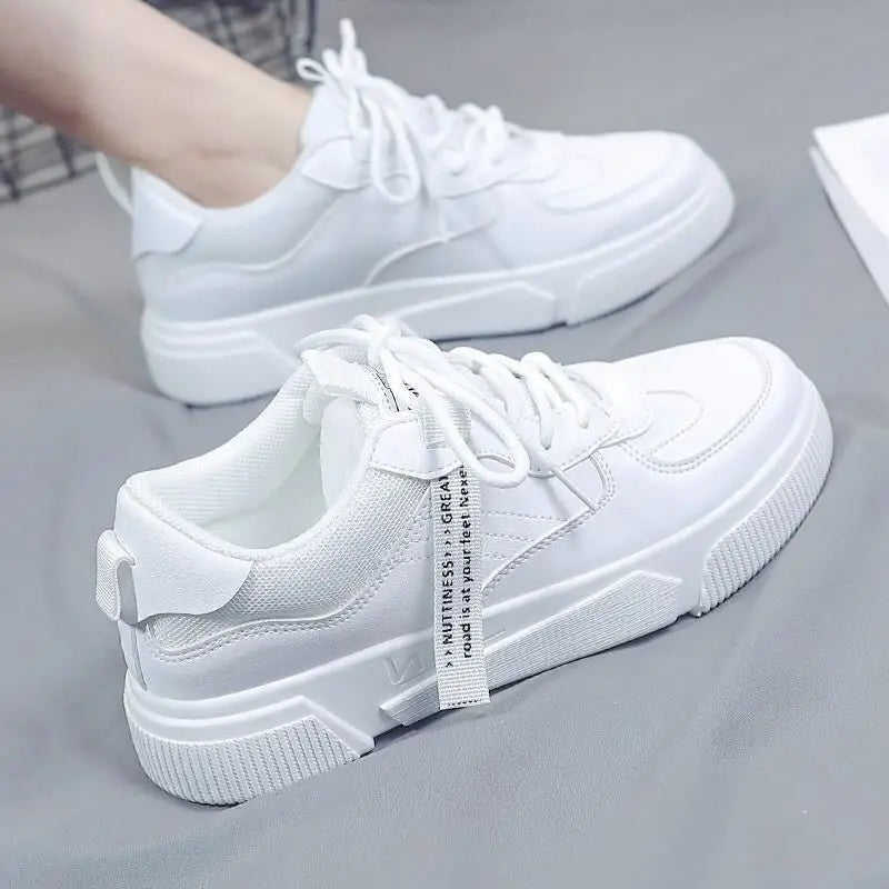 Women Sneakers Shoes Flat Shoes Spring Trend Casual Flats Sneakers Female New Fashion Comfort White Platform Vulcanized Shoes