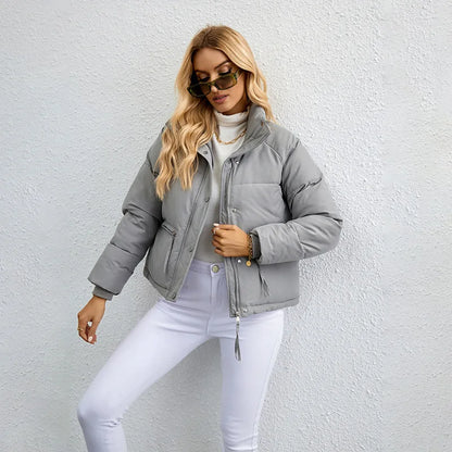 2023 Autumn Winter Women Parkas Jackets Casual Zipper Thick Outwear Coats Female Winter Cotton Jackets Parkas Coat Coats