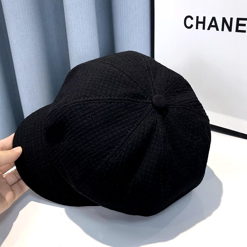 Fashion Designer Winter Women Berets Female Retro Boinas Berets Caps for Women Hats Bonnets Hats for Women Octagonal Newsboy Hat