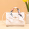 Bow Decor, Silk Scarf Decorated Small Square Bag for Daily Shopping